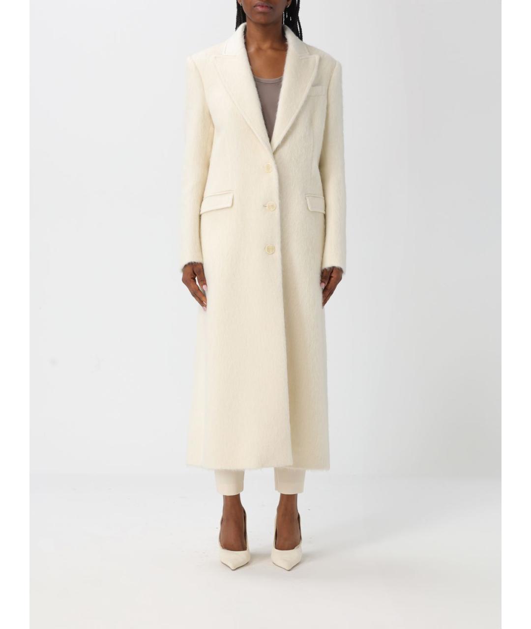 PATRIZIA PEPE Бежевое шерстяное пальто, фото 2