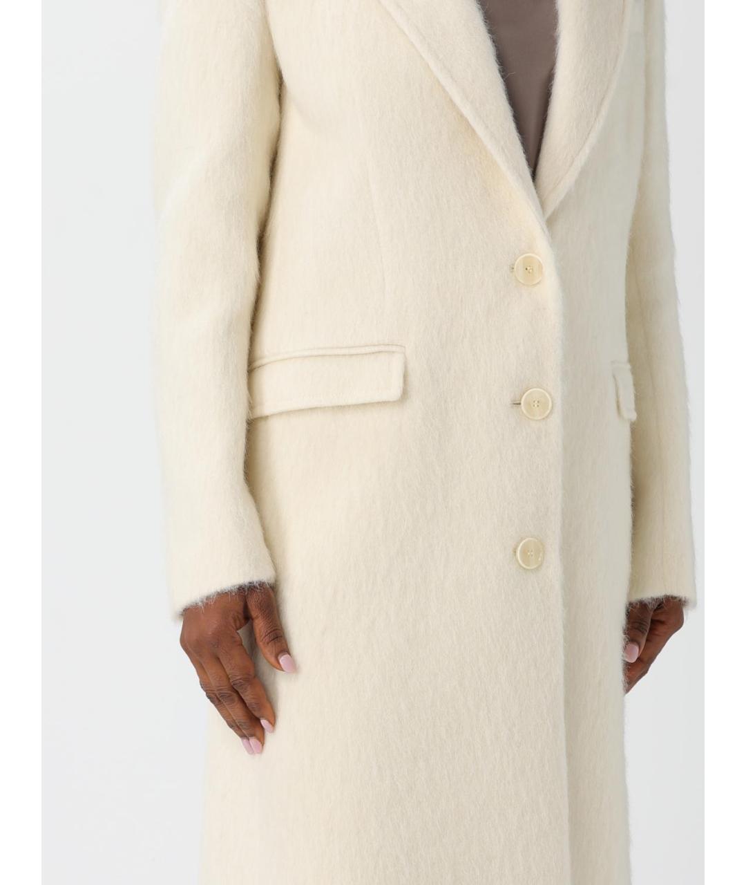 PATRIZIA PEPE Бежевое шерстяное пальто, фото 5