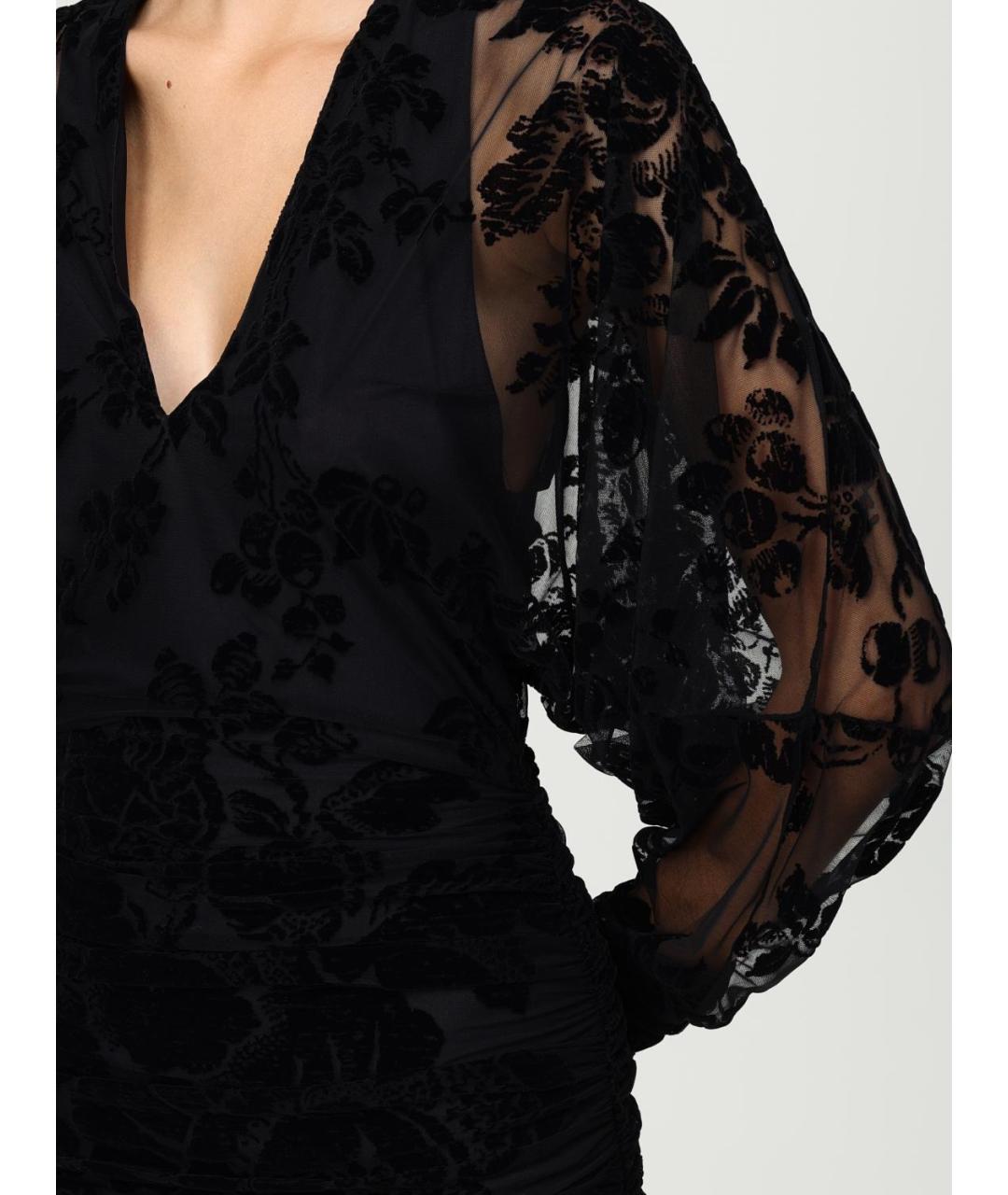 PINKO Черное полиамидовое платье, фото 4