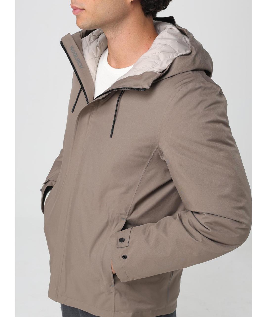WOOLRICH Бежевая полиамидовая куртка, фото 5