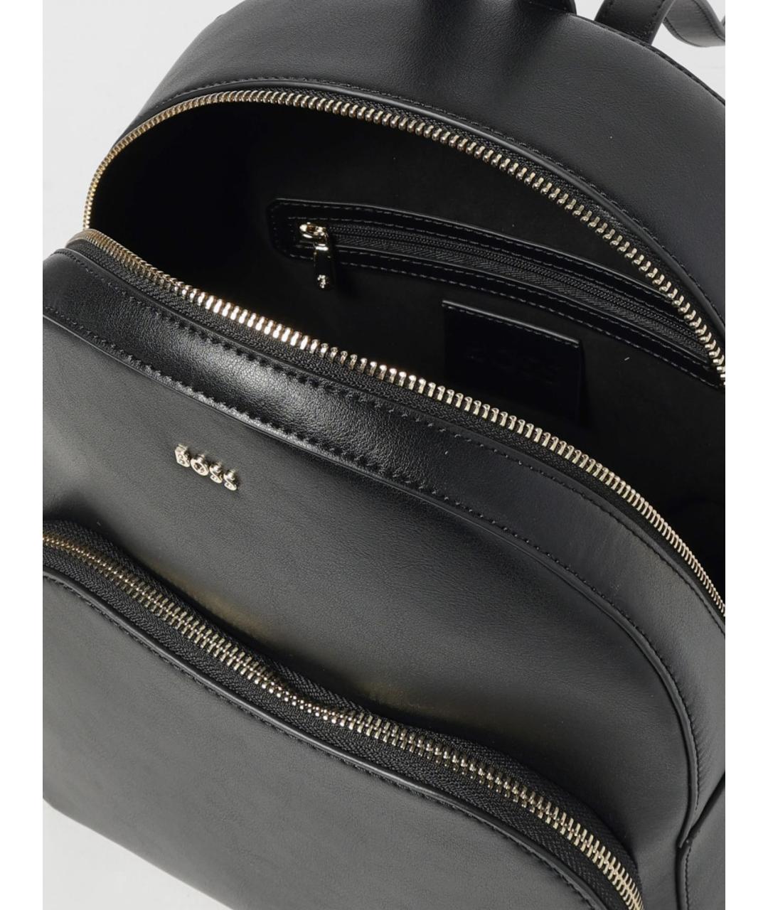 HUGO BOSS Черный рюкзак из искусственной кожи, фото 4