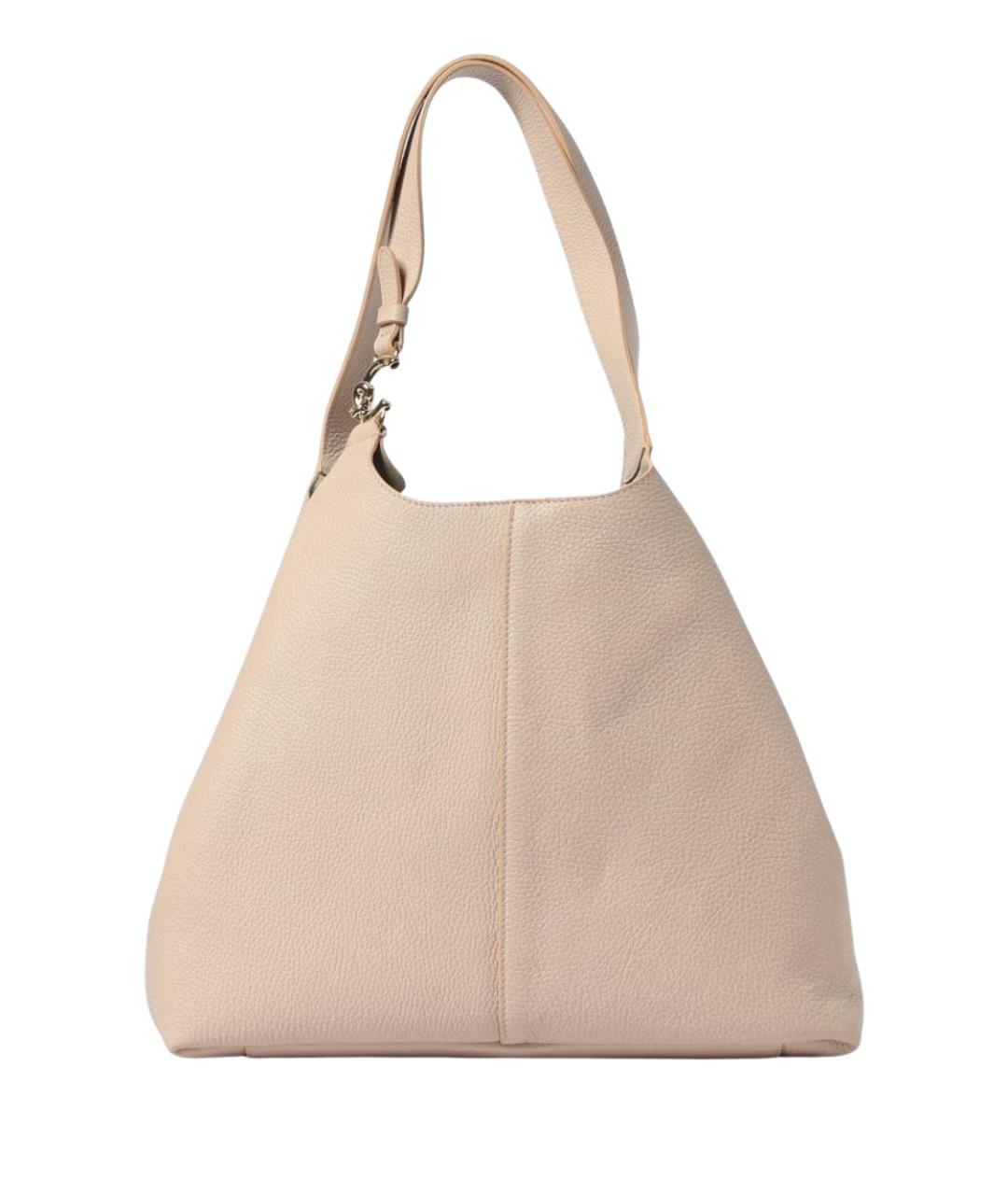 COCCINELLE Бежевая кожаная сумка тоут, фото 1