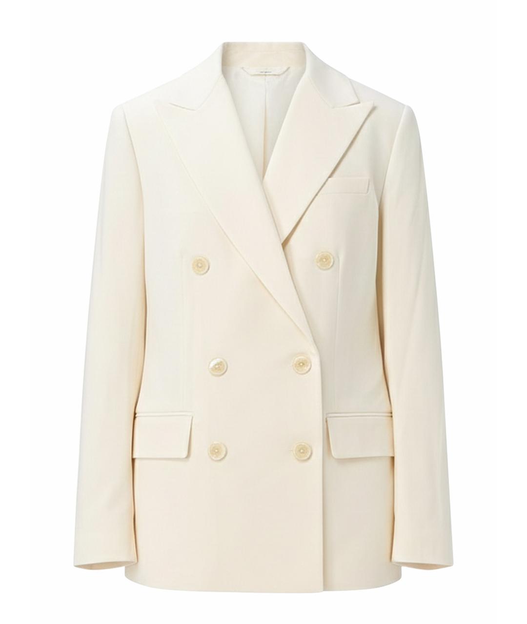 RALPH LAUREN Бежевый шерстяной жакет/пиджак, фото 1