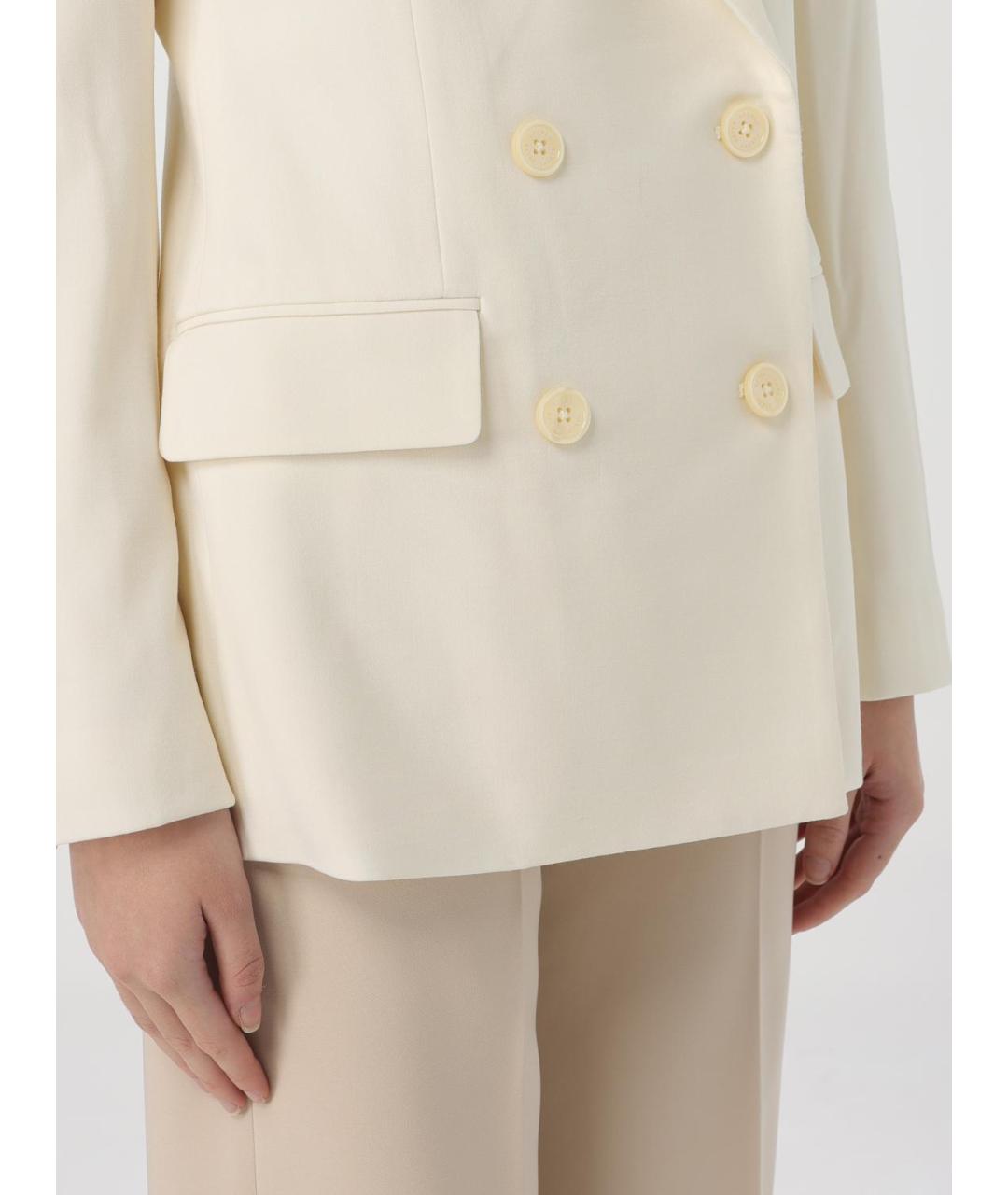 RALPH LAUREN Бежевый шерстяной жакет/пиджак, фото 4