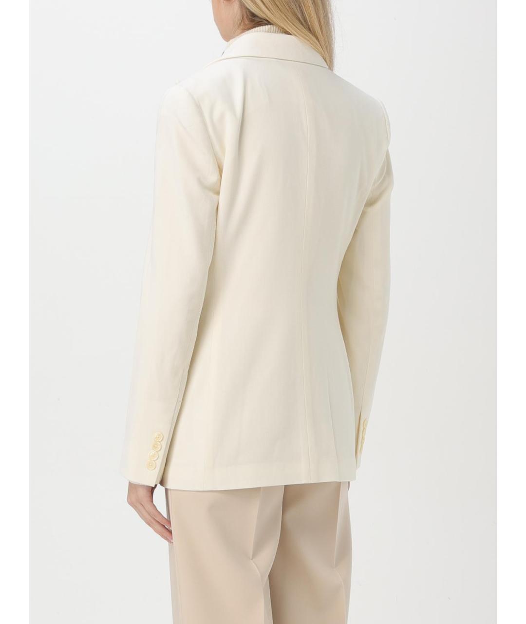 RALPH LAUREN Бежевый шерстяной жакет/пиджак, фото 2