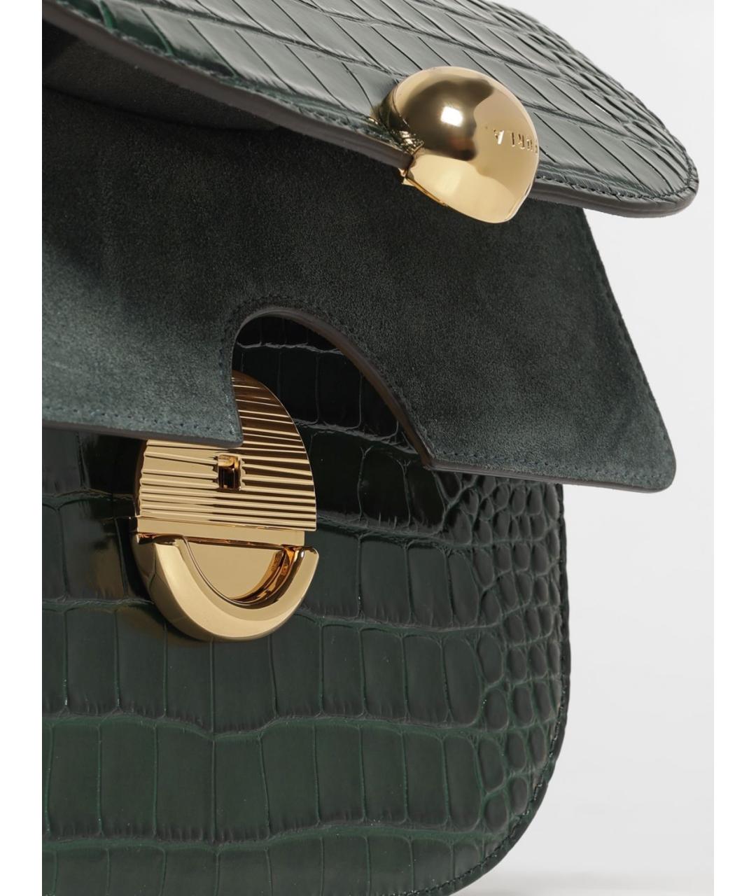 FURLA Зеленая кожаная сумка через плечо, фото 3