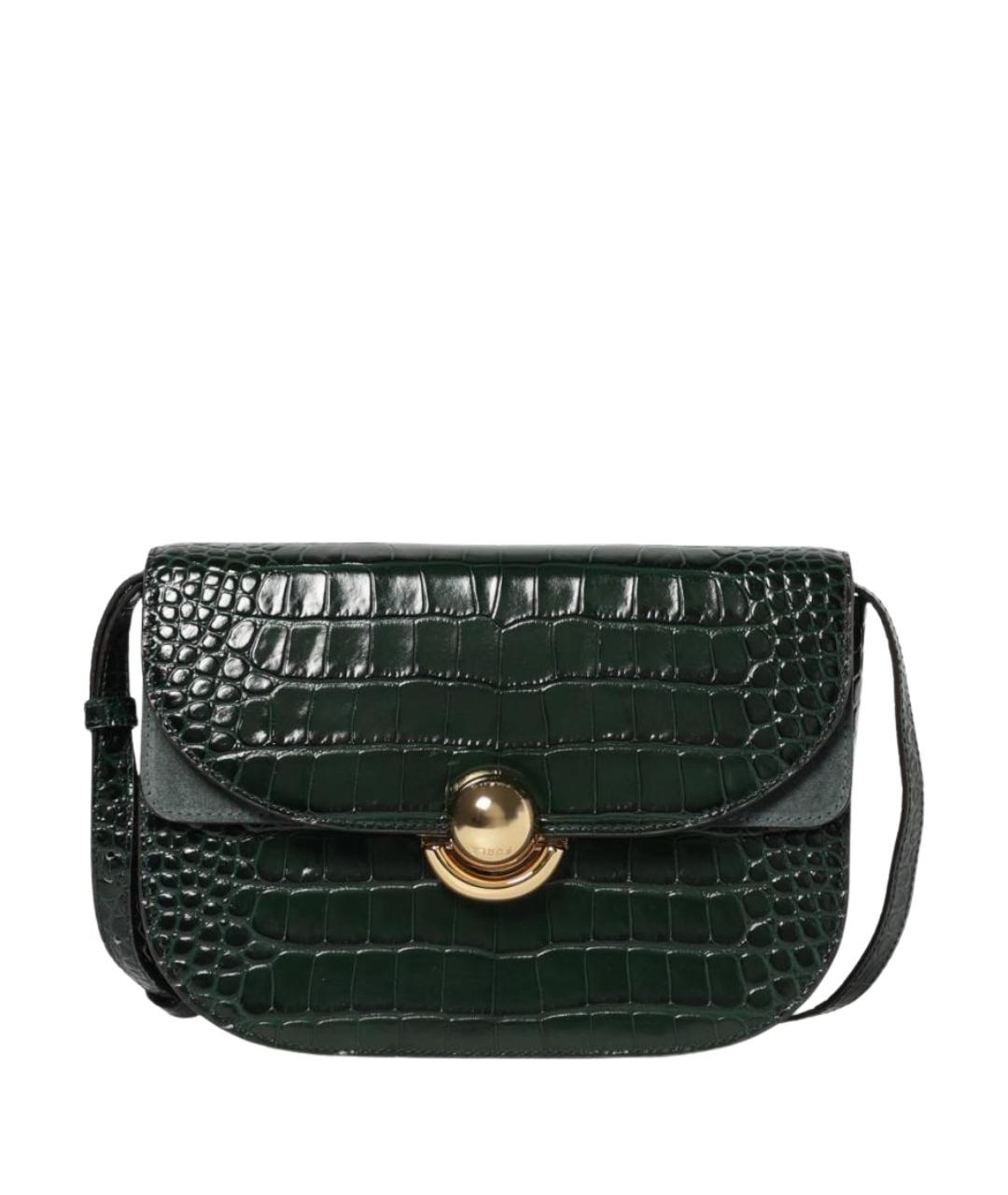 FURLA Зеленая кожаная сумка через плечо, фото 1