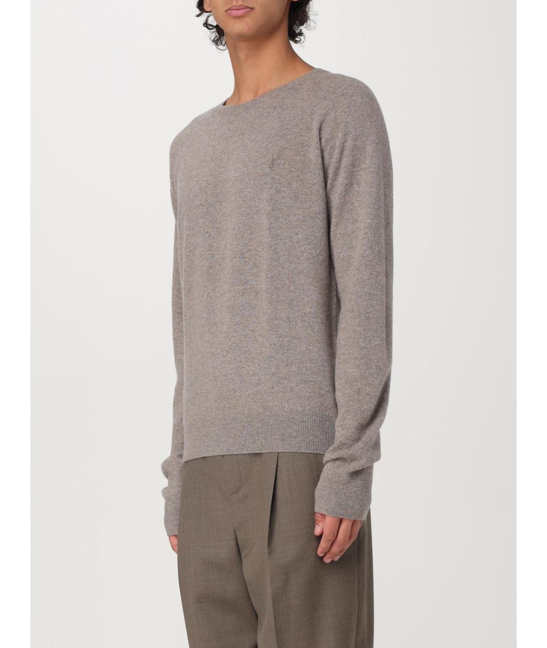 SAINT LAURENT Бежевый кашемировый джемпер / свитер, фото 4