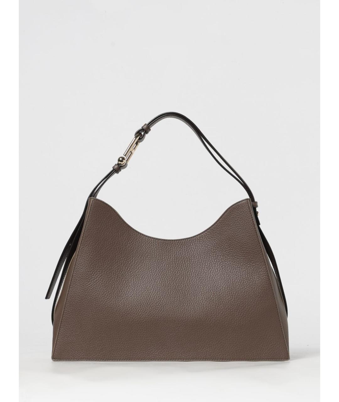 FURLA Коричневая кожаная сумка через плечо, фото 4