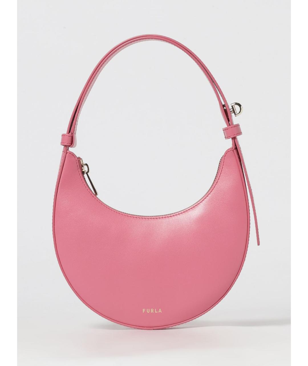 FURLA Розовая кожаная сумка через плечо, фото 4