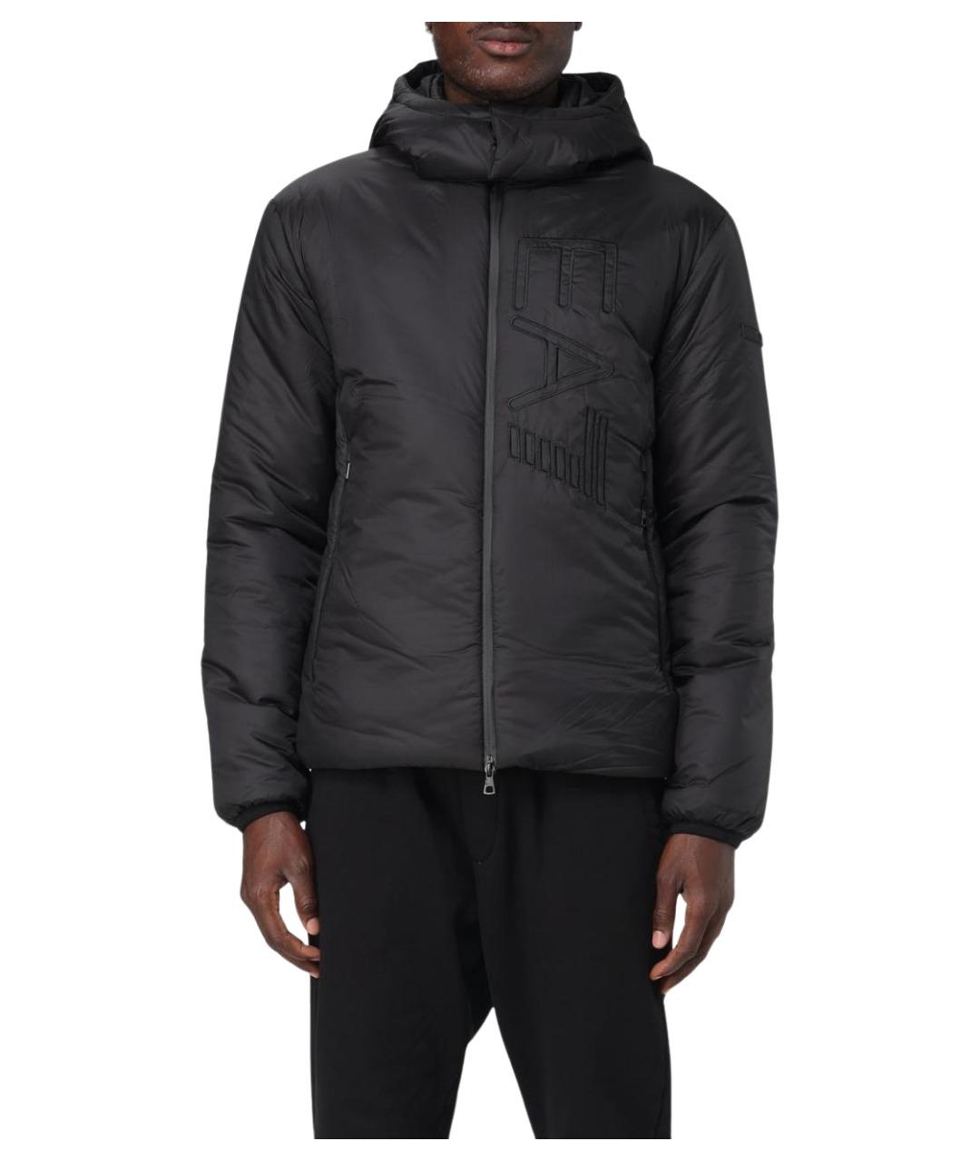 EA7 Черная полиамидовая куртка, фото 1