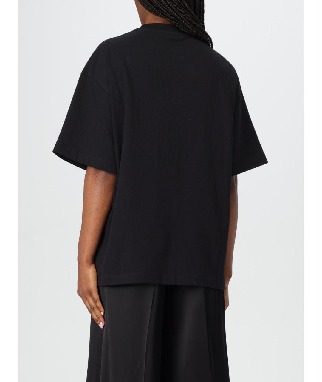 JIL SANDER Черная хлопковая футболка, фото 4