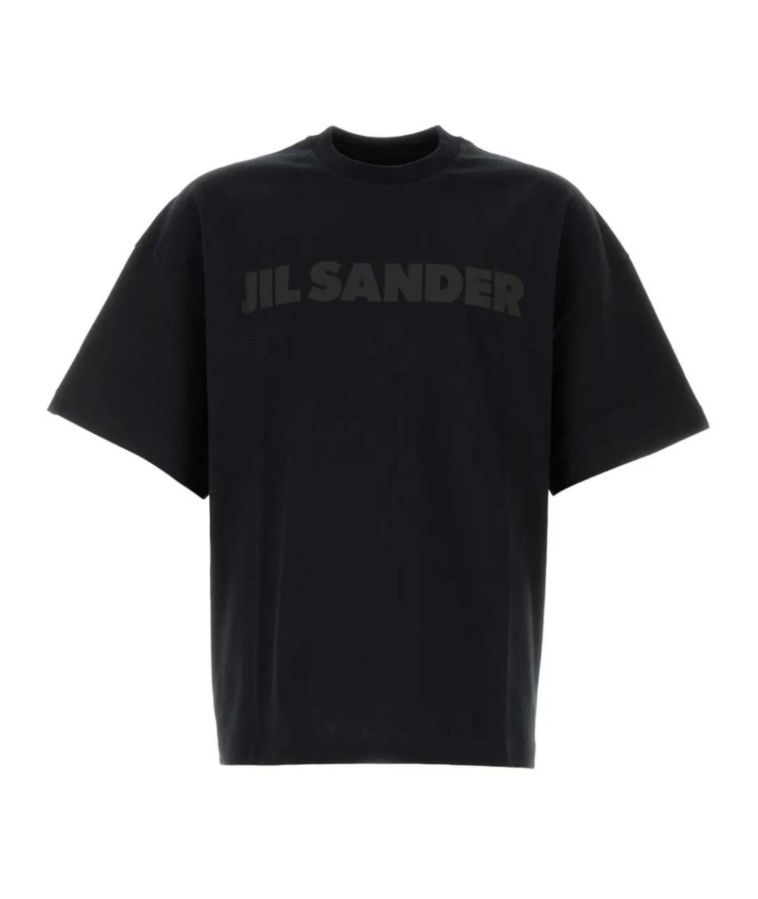 JIL SANDER Черная хлопковая футболка, фото 1
