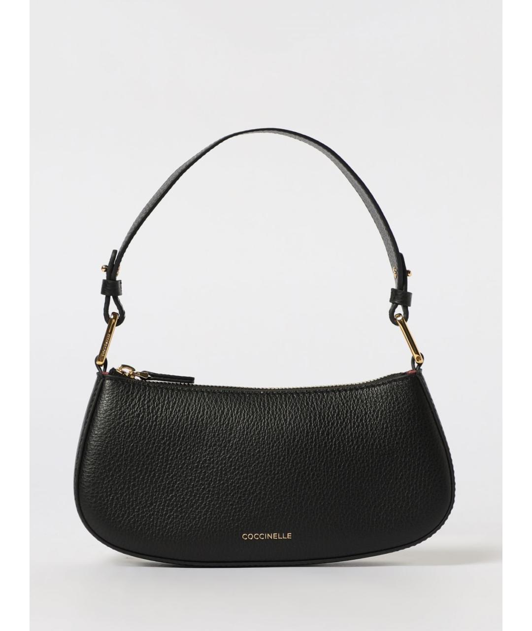 COCCINELLE Черная кожаная сумка через плечо, фото 4