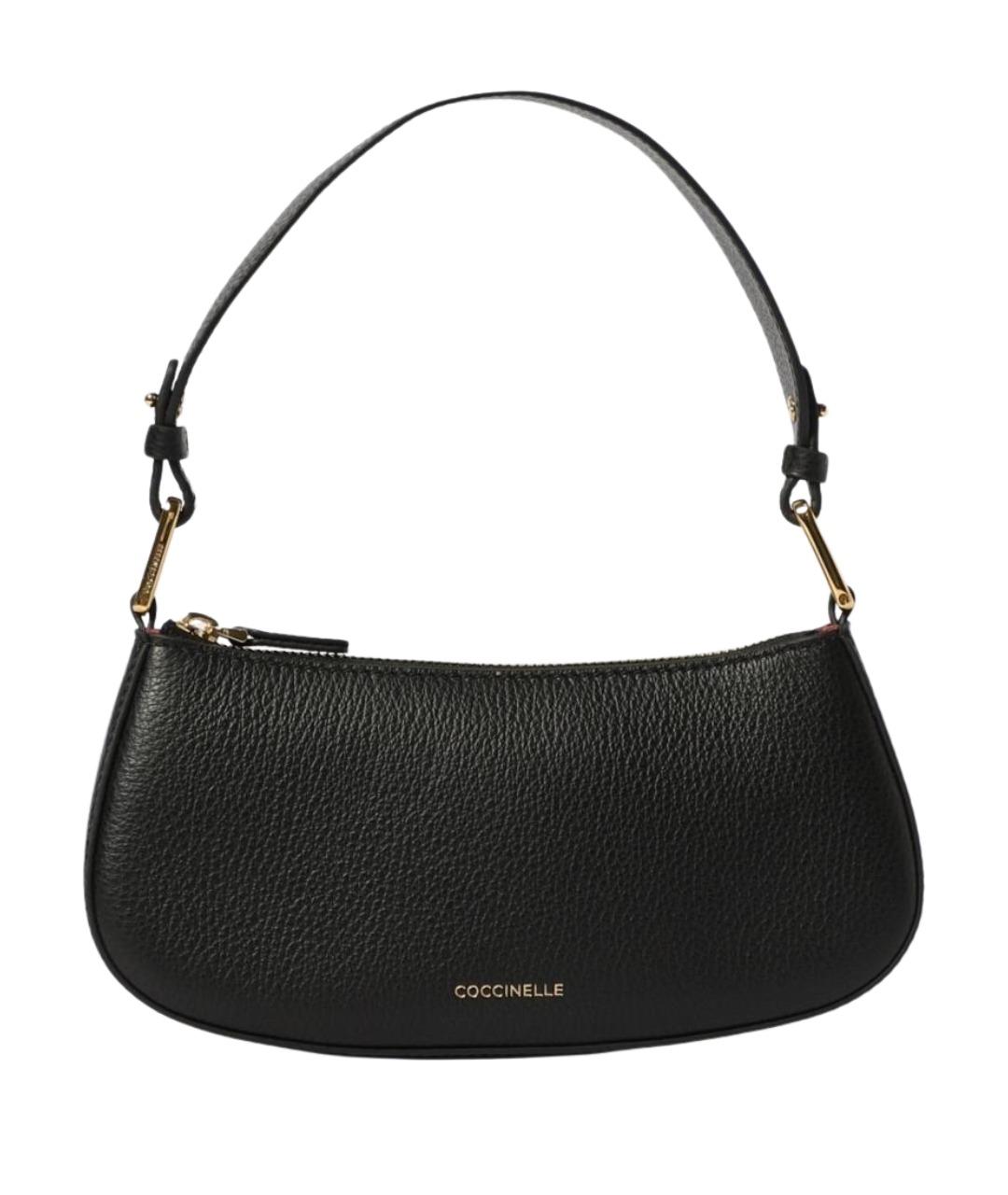 COCCINELLE Черная кожаная сумка через плечо, фото 1