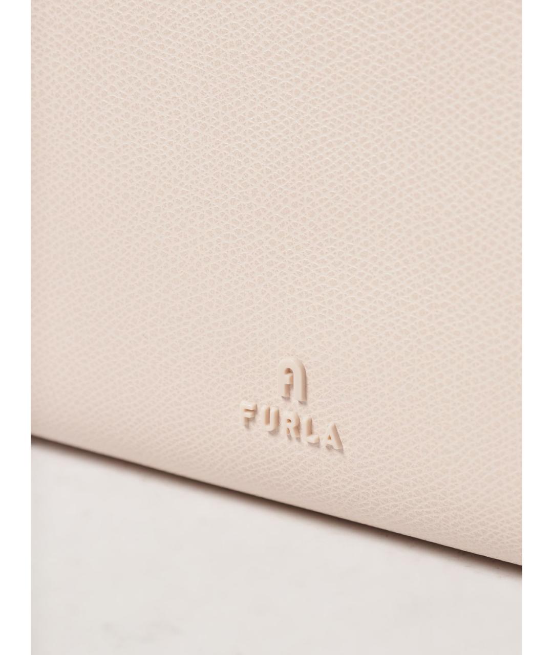 FURLA Розовая кожаная сумка через плечо, фото 3