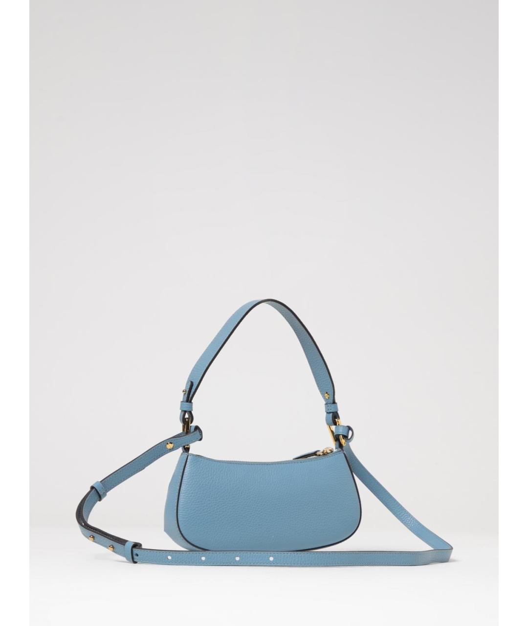 COCCINELLE Голубая кожаная сумка через плечо, фото 2