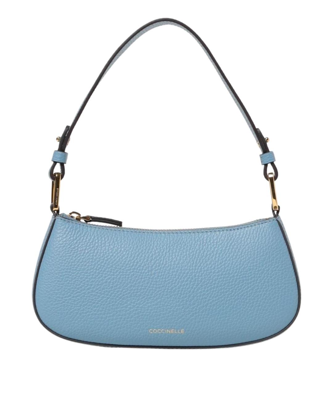 COCCINELLE Голубая кожаная сумка через плечо, фото 1
