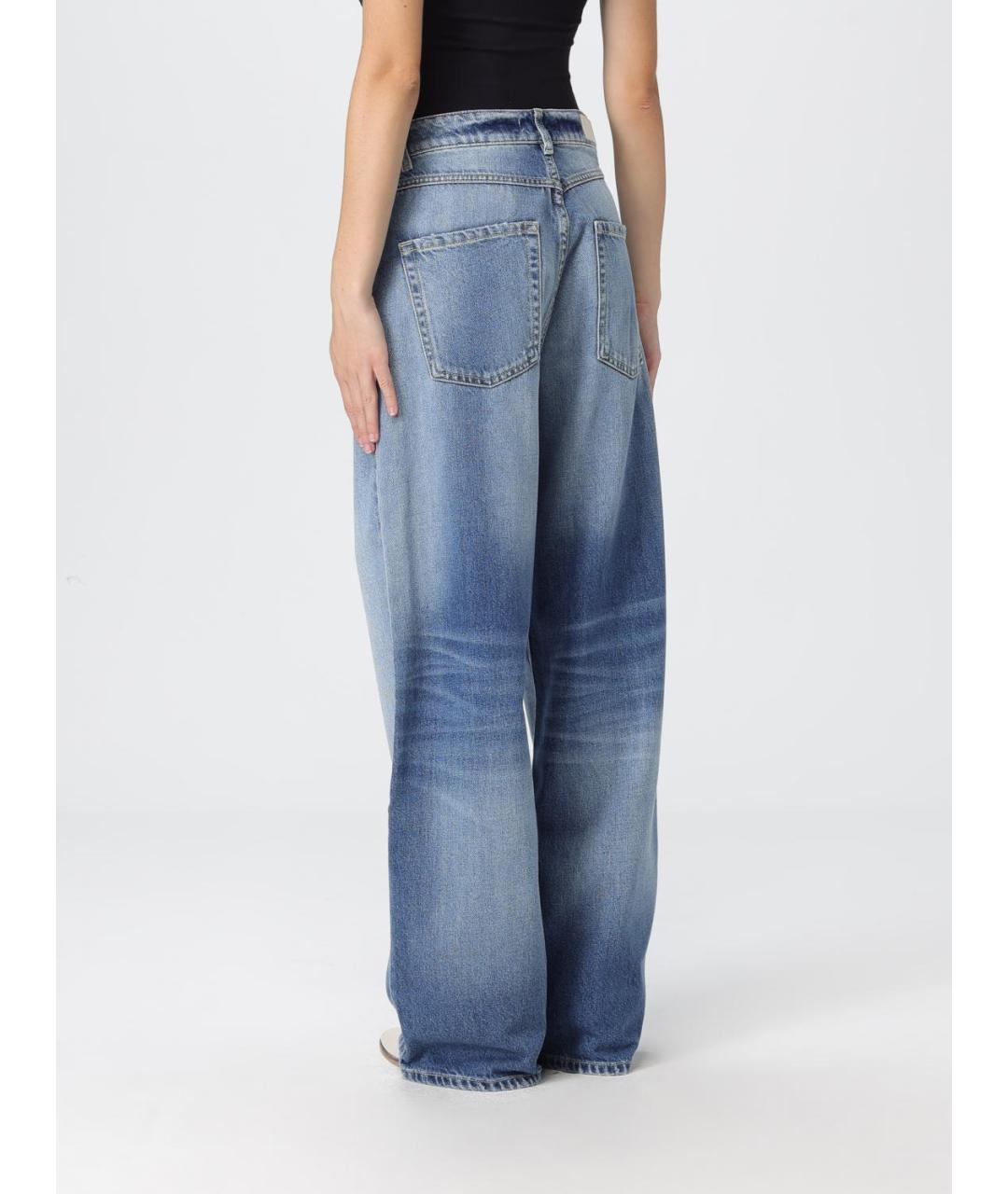 ICON DENIM Синие хлопковые прямые джинсы, фото 2