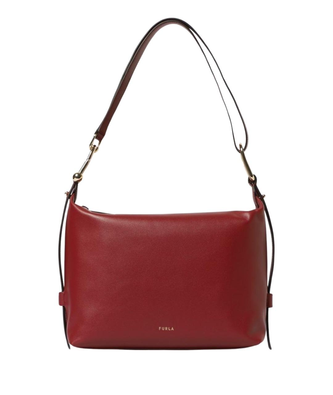 FURLA Красная кожаная сумка через плечо, фото 1