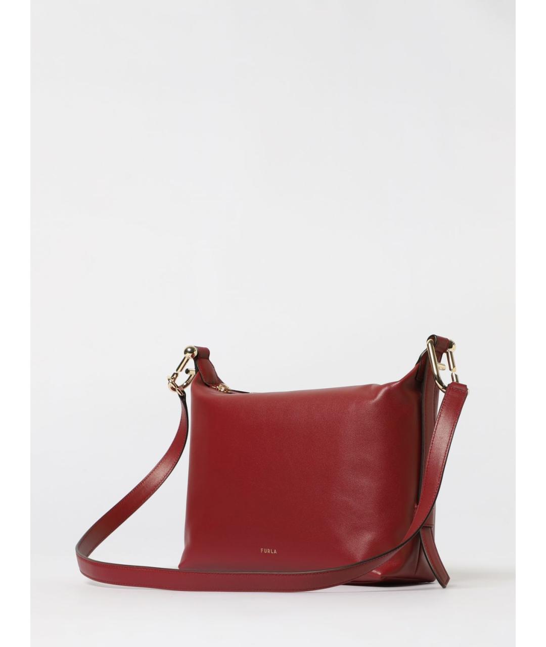 FURLA Красная кожаная сумка через плечо, фото 3