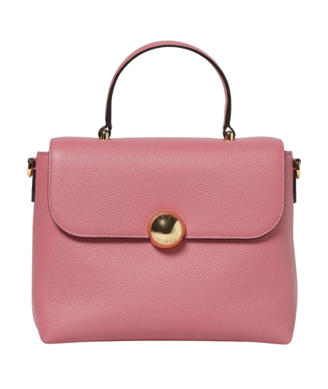 FURLA Розовая кожаная сумка тоут, фото 1