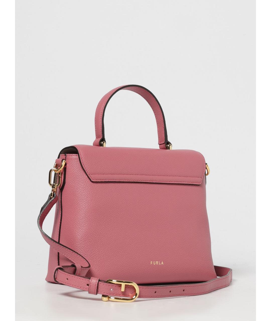 FURLA Розовая кожаная сумка тоут, фото 2
