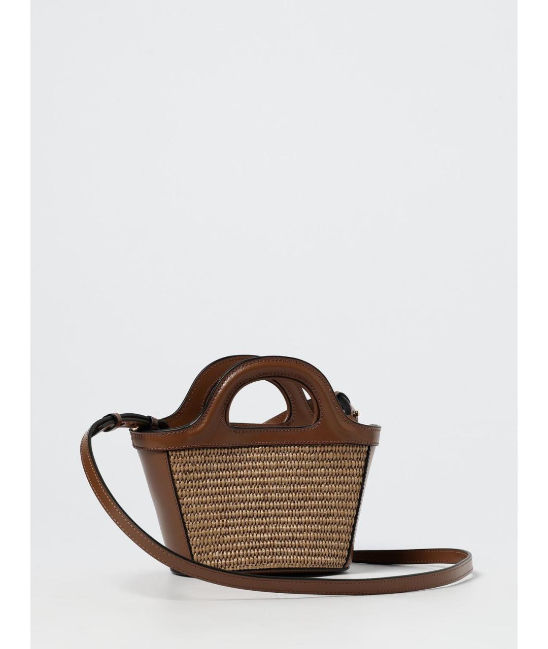 MARNI Коричневая пелетеная сумка тоут, фото 3