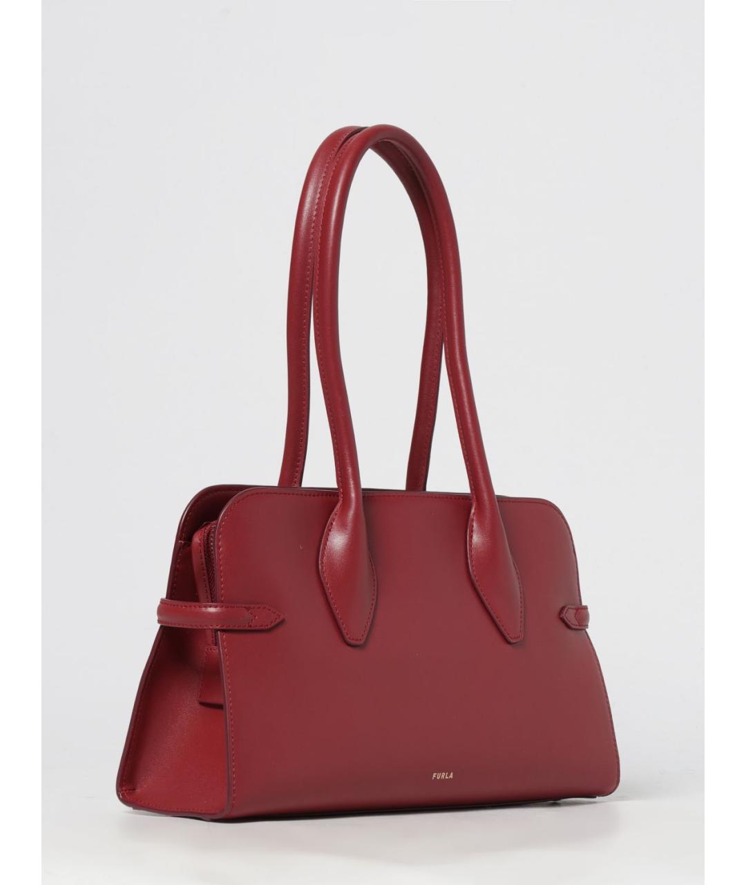 FURLA Красная кожаная сумка через плечо, фото 2