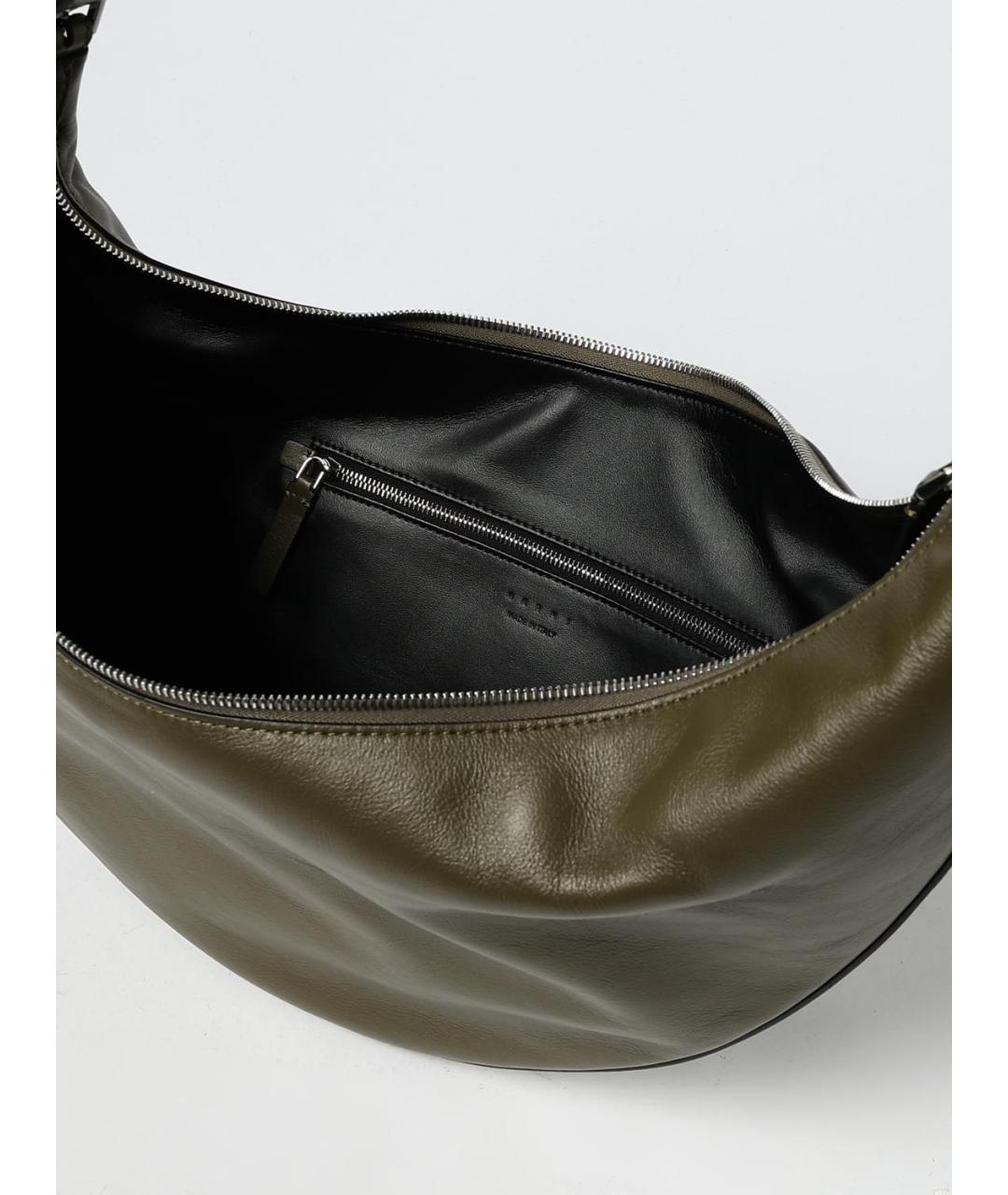 MARNI Зеленая кожаная сумка через плечо, фото 5