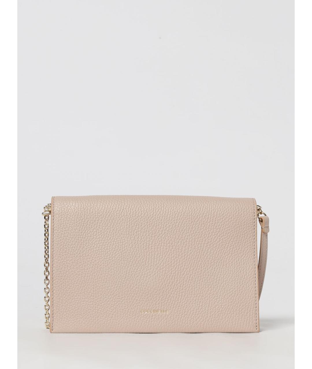 COCCINELLE Бежевая кожаная сумка через плечо, фото 4