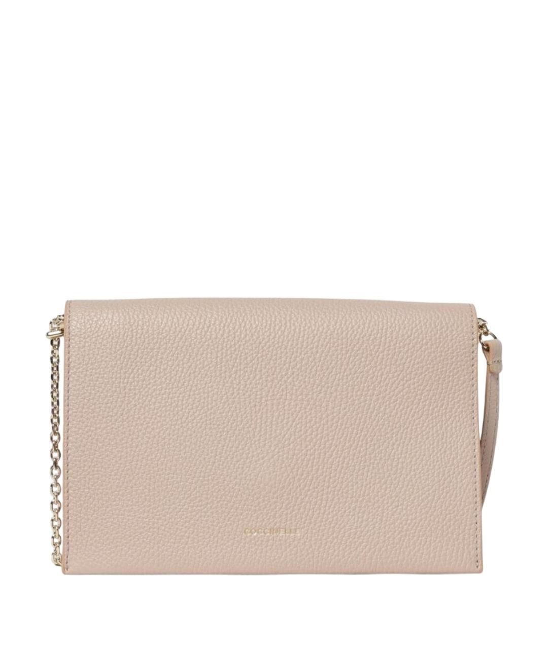 COCCINELLE Бежевая кожаная сумка через плечо, фото 1