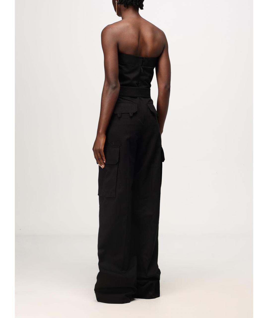 SAINT LAURENT Черный хлопковый комбинезон, фото 3