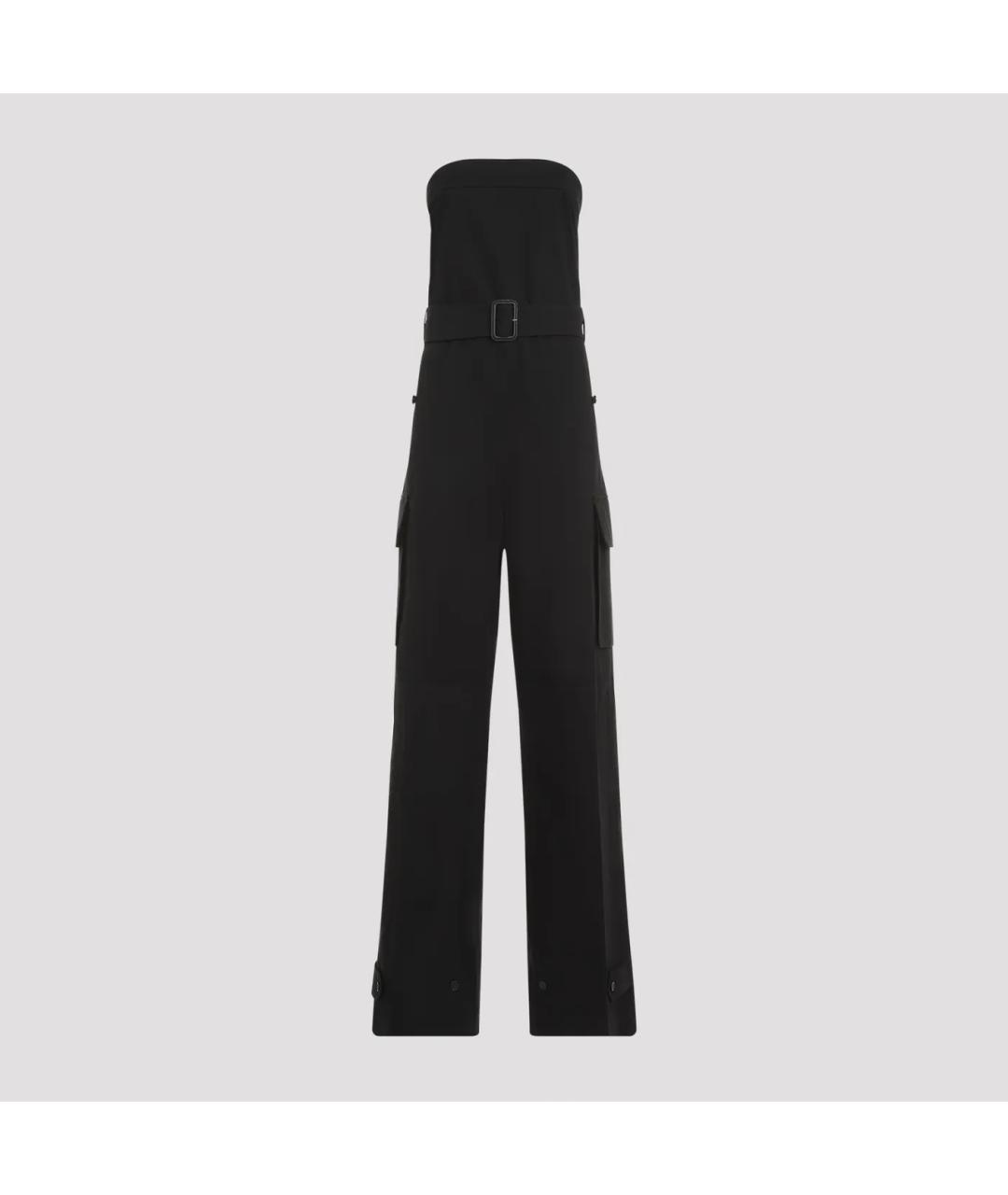 SAINT LAURENT Черный хлопковый комбинезон, фото 6