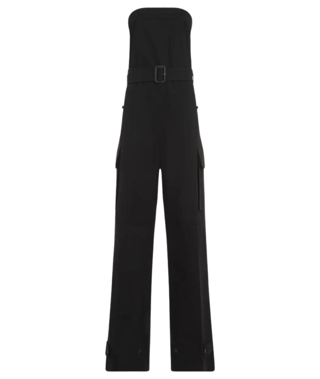 SAINT LAURENT Черный хлопковый комбинезон, фото 1