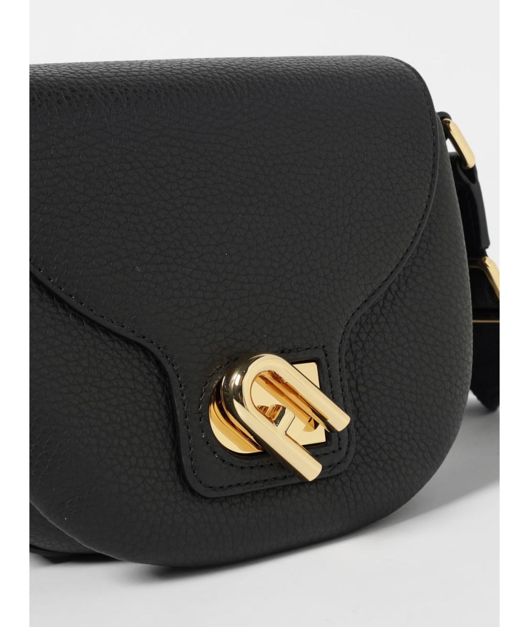 FURLA Черная кожаная сумка через плечо, фото 3