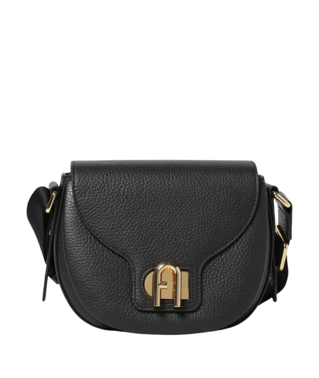 FURLA Черная кожаная сумка через плечо, фото 1