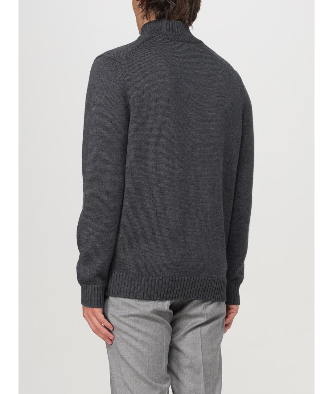 FAY Серый шерстяной джемпер / свитер, фото 2