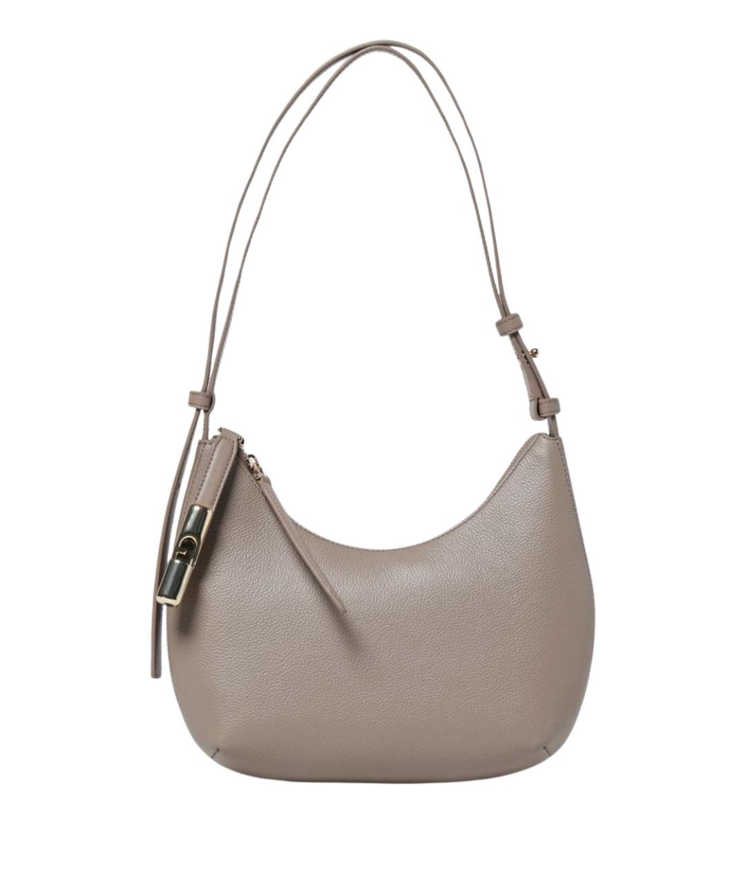 FURLA Серая кожаная сумка через плечо, фото 1