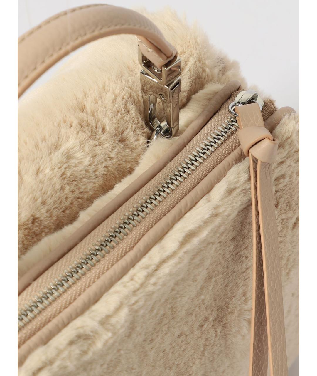 COCCINELLE Бежевая синтетическая сумка тоут, фото 3