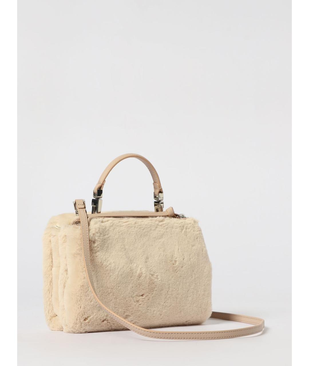 COCCINELLE Бежевая синтетическая сумка тоут, фото 2