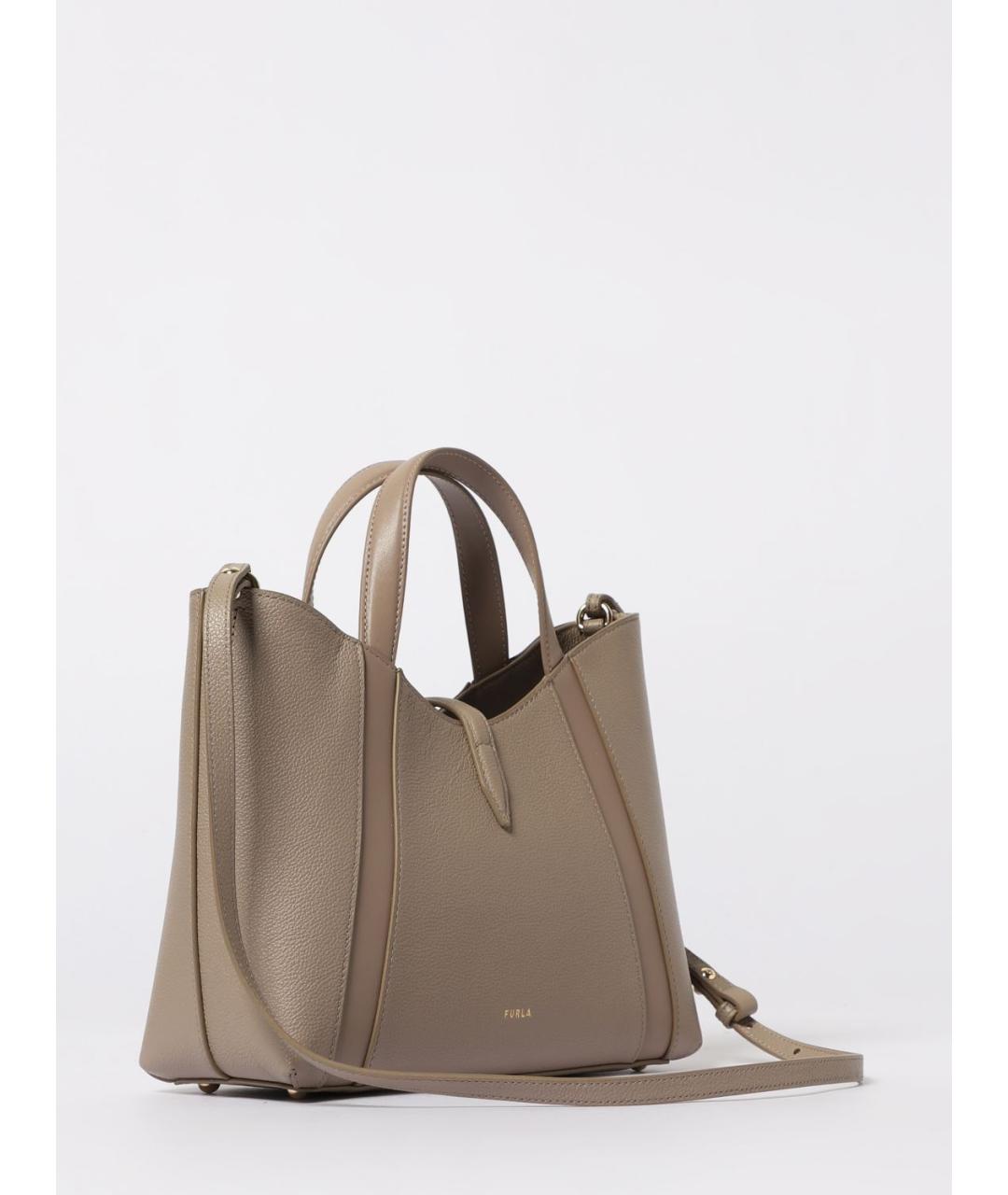 FURLA Бежевая кожаная сумка тоут, фото 2
