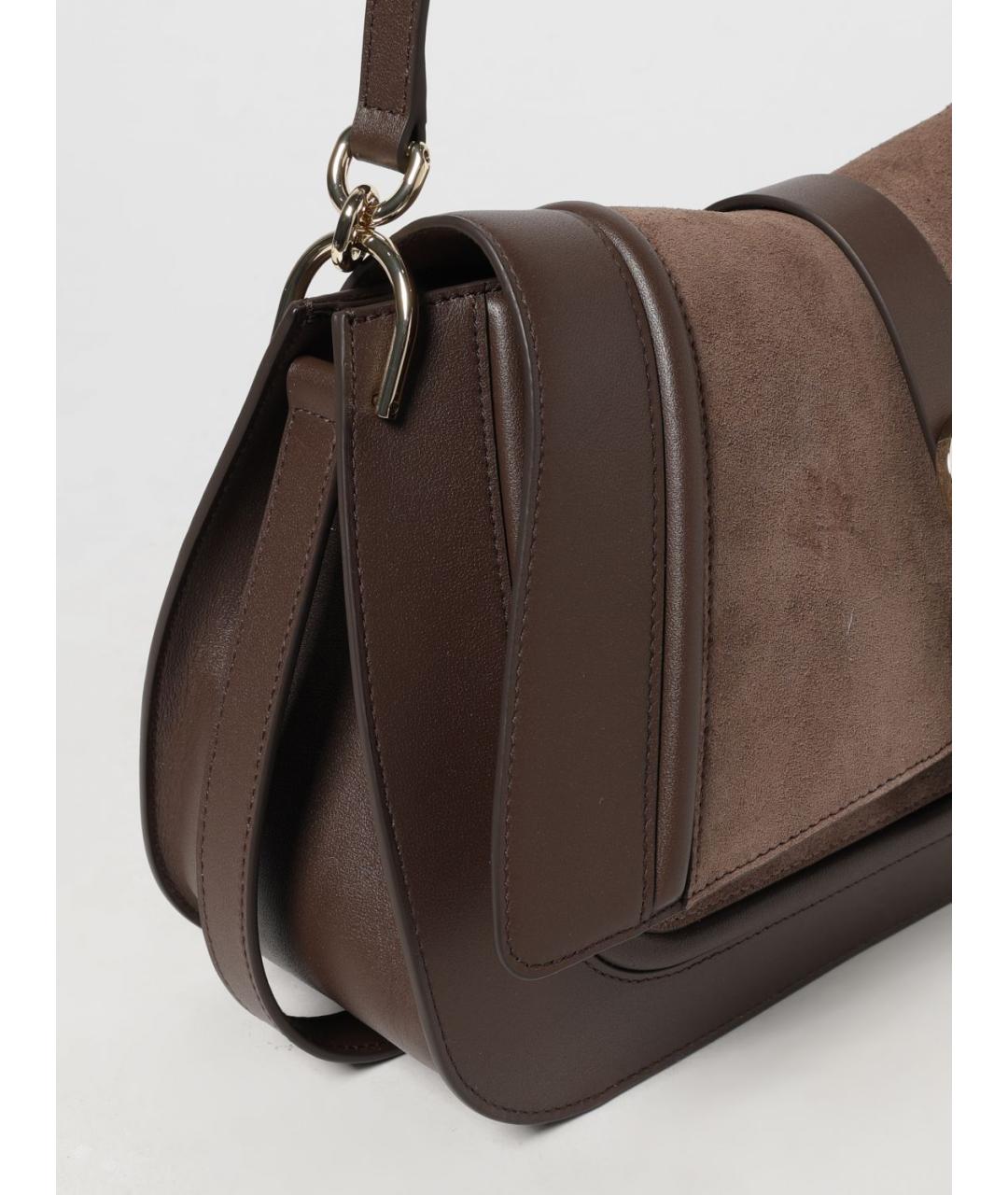 FURLA Коричневая кожаная сумка через плечо, фото 3