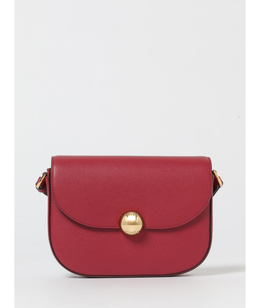 FURLA Красная кожаная сумка через плечо, фото 4