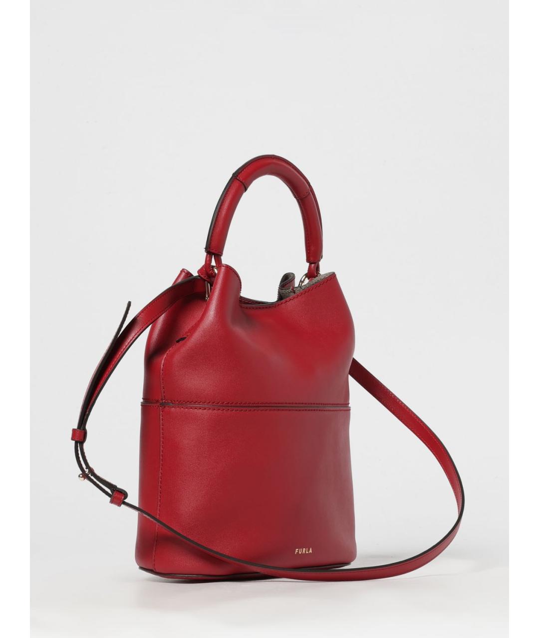FURLA Красная кожаная сумка тоут, фото 2