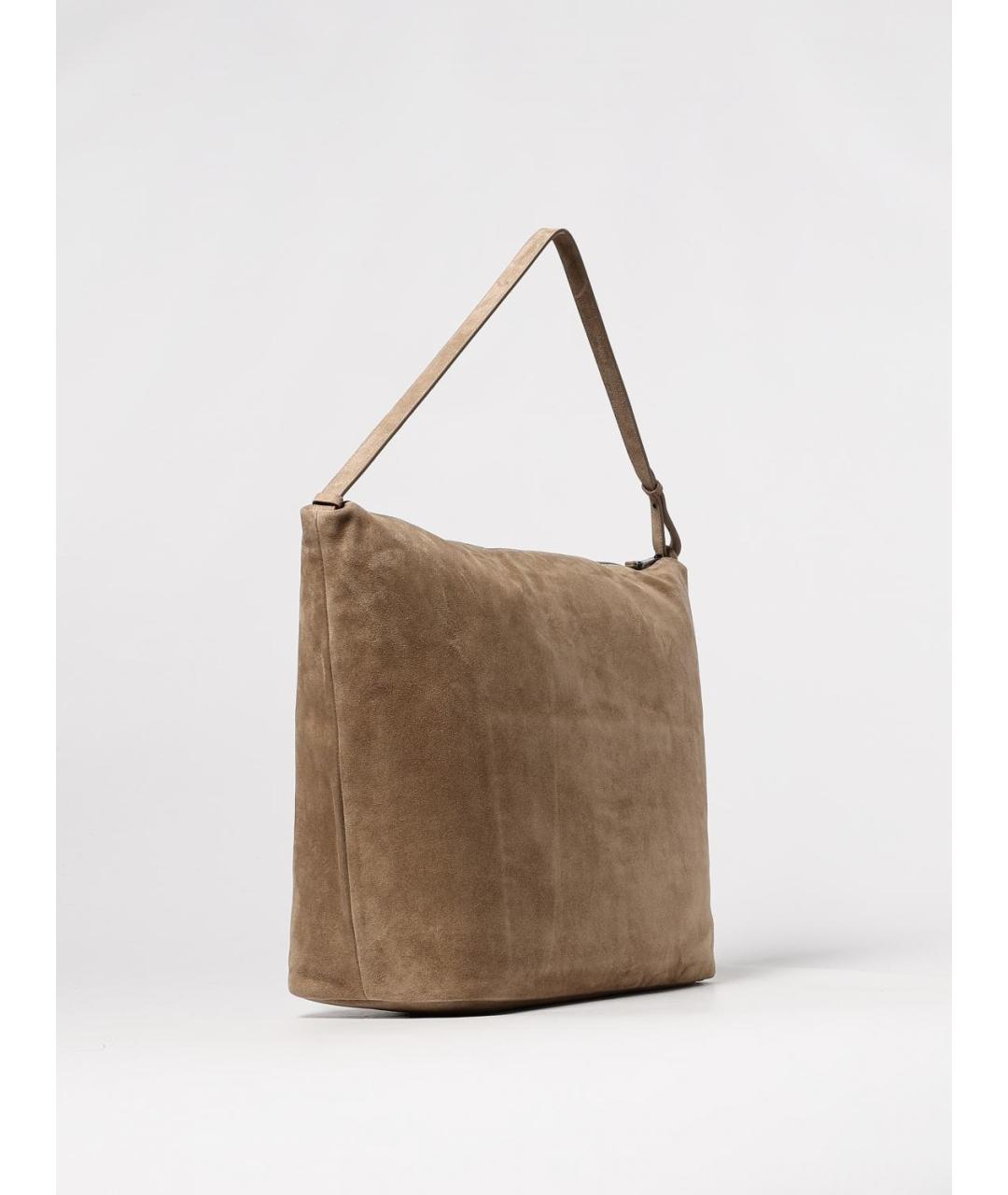 EMPORIO ARMANI Бежевая кожаная сумка через плечо, фото 2