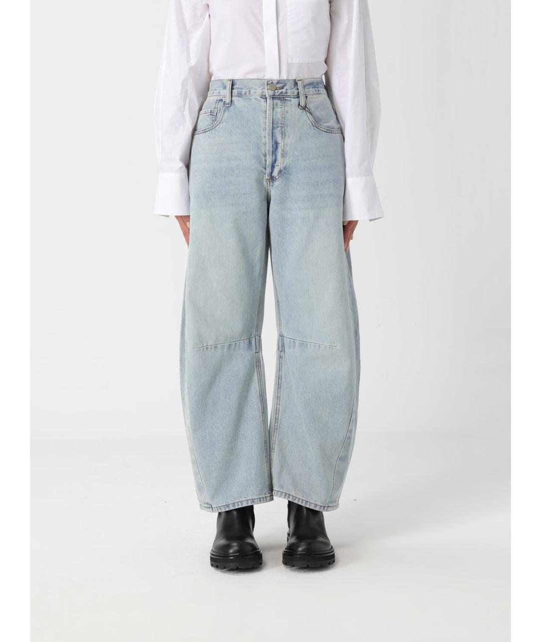 MEIMEIJ Голубые хлопковые прямые джинсы, фото 4