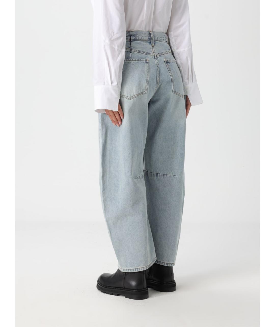 MEIMEIJ Голубые хлопковые прямые джинсы, фото 2