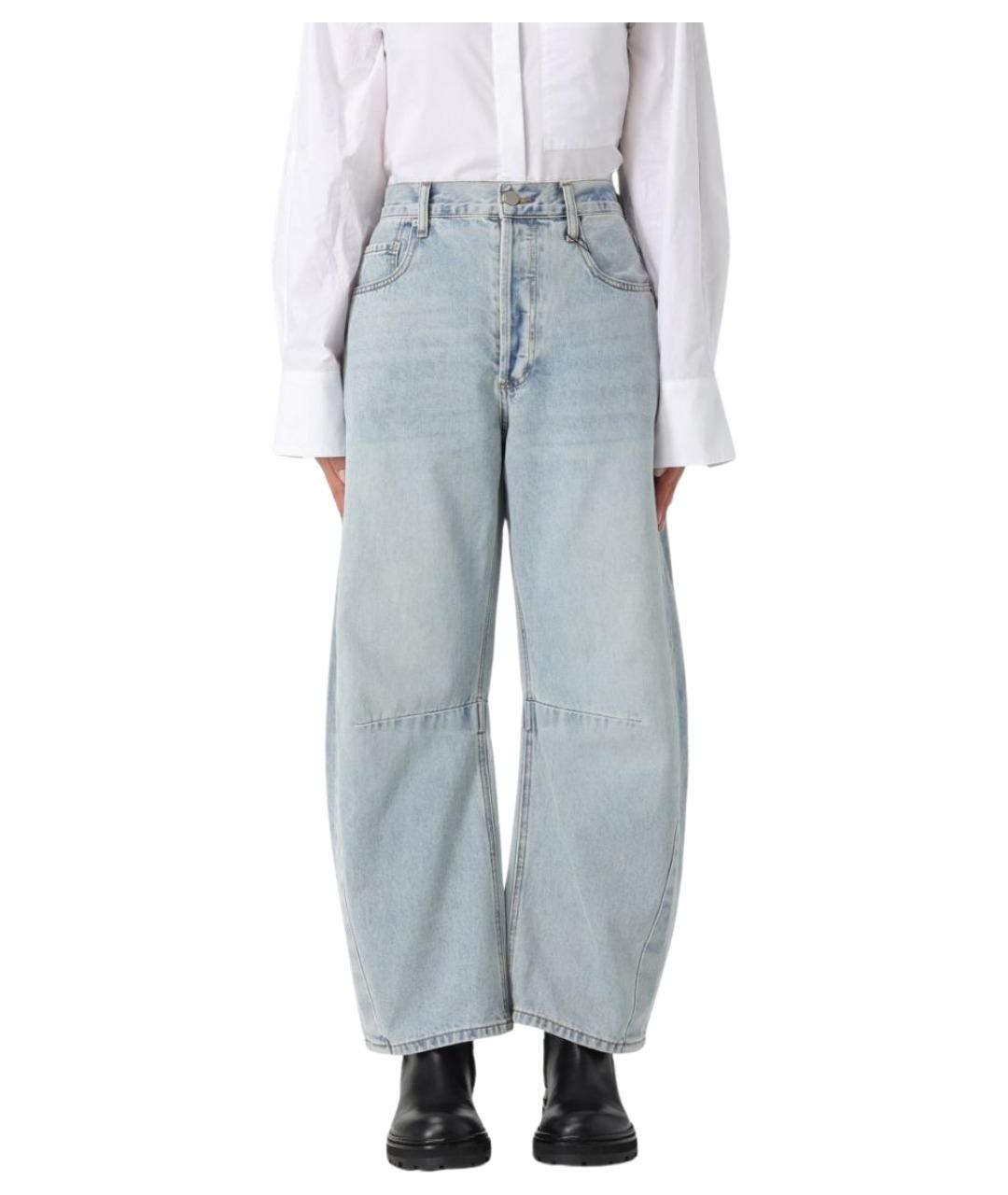 MEIMEIJ Голубые хлопковые прямые джинсы, фото 1