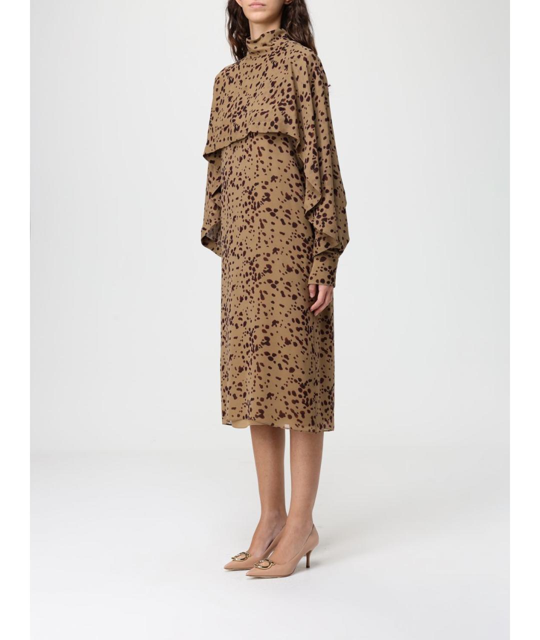 FERRAGAMO Мульти шелковое коктейльное платье, фото 4